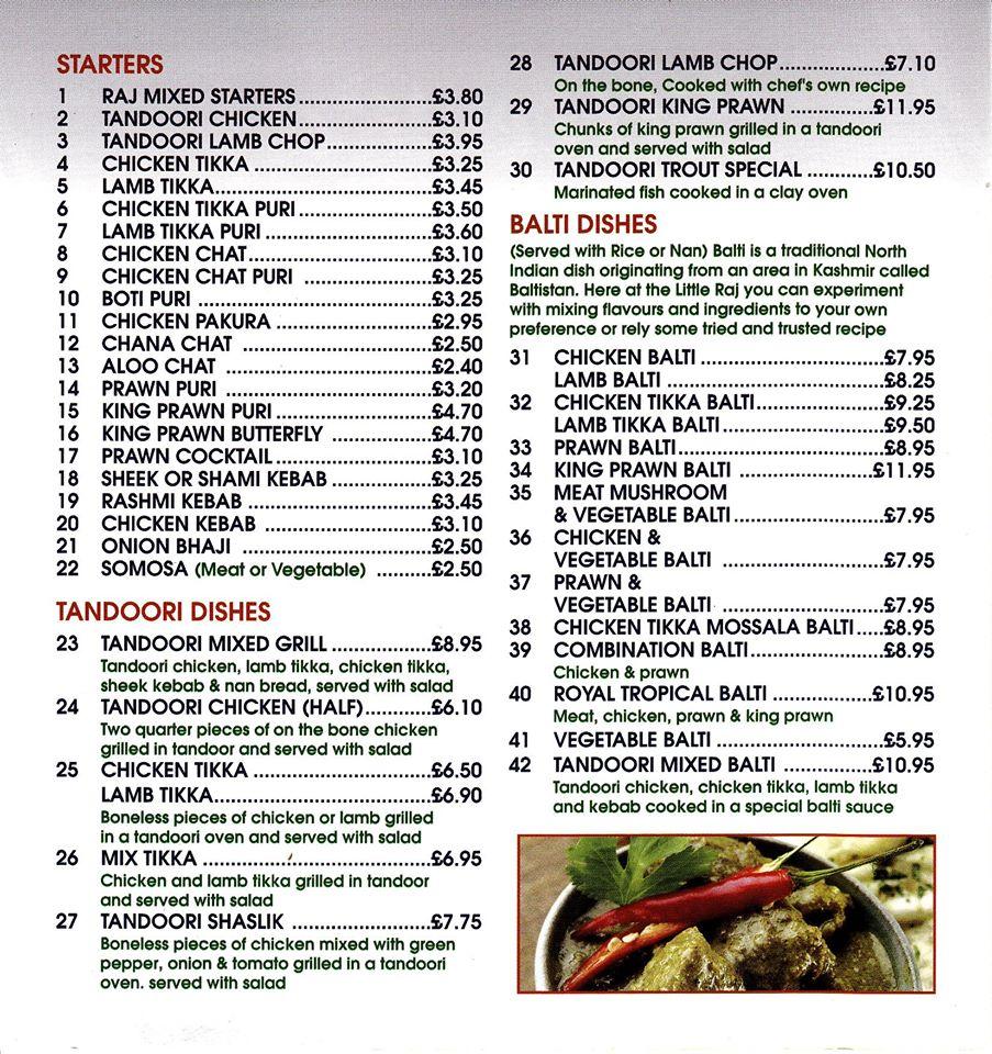 little raj ashford menu