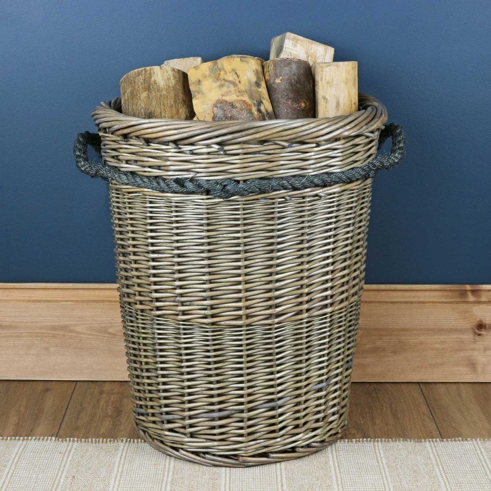 wicker tall basket