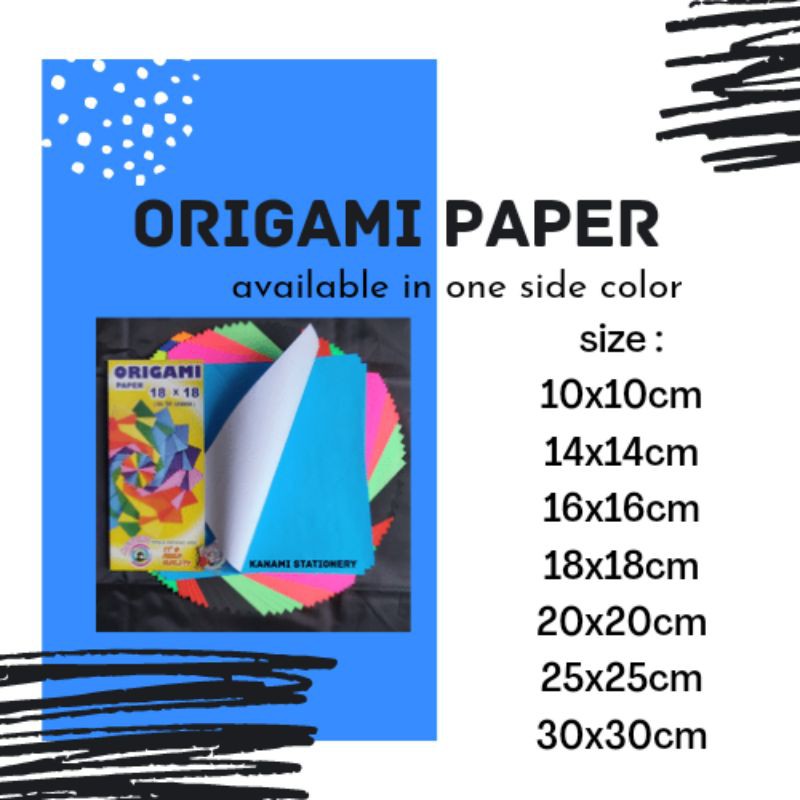 origami paper measurements