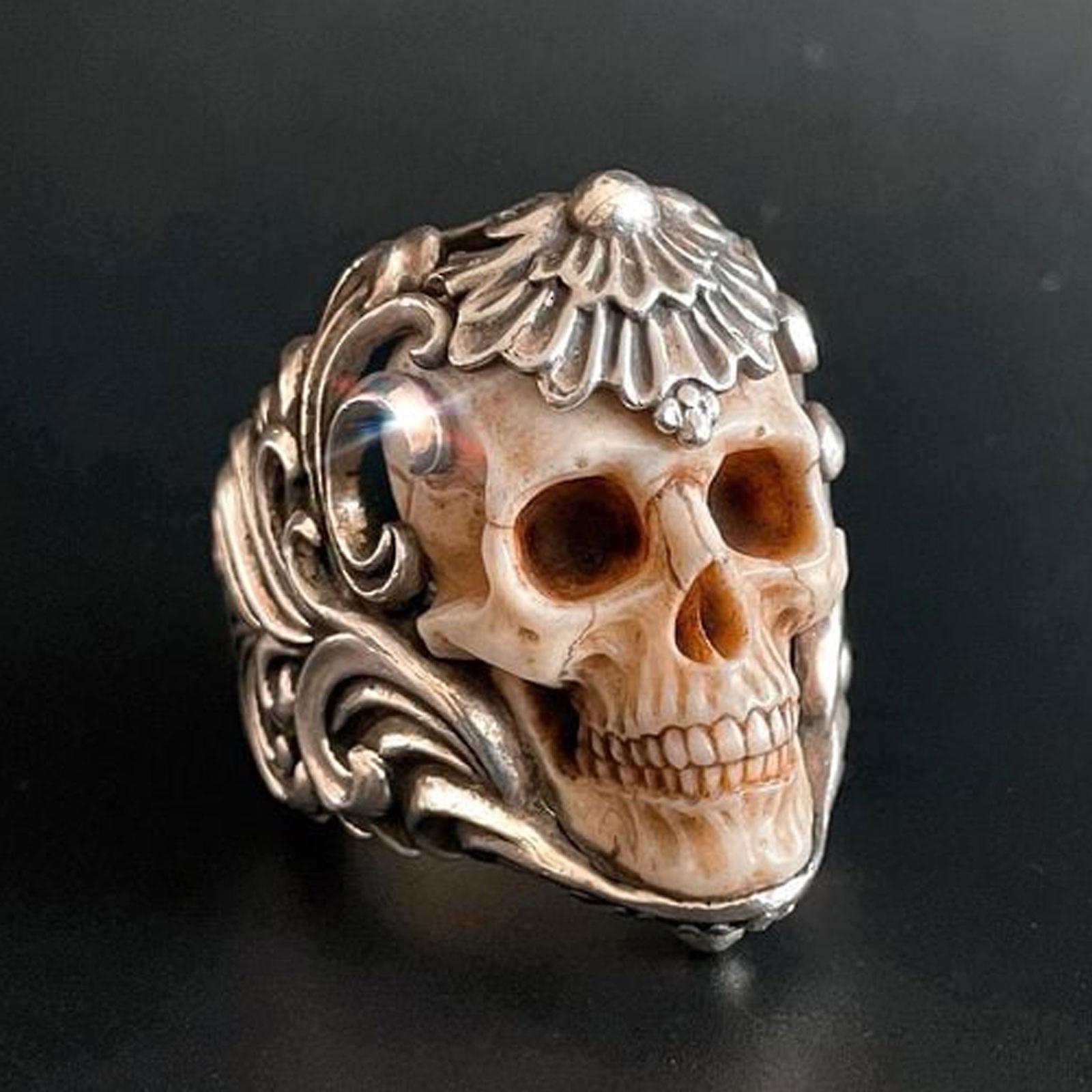 antique skull ring