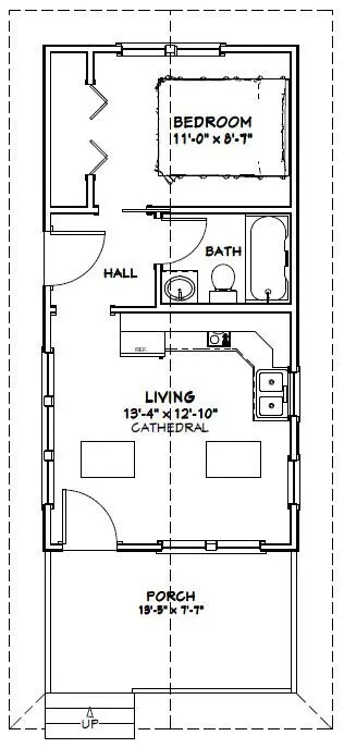 14x28 cabin floor plans