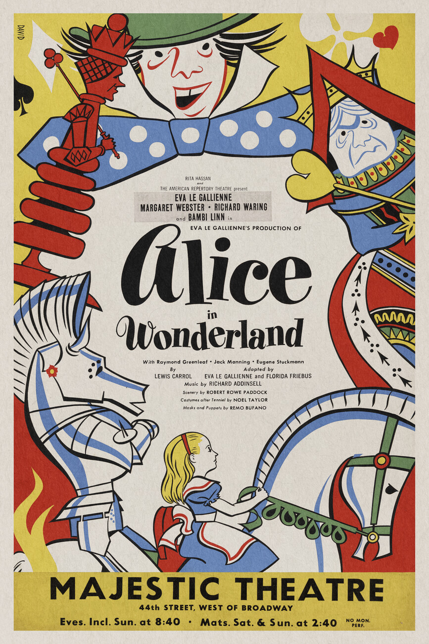 alice in wonderland vintage poster