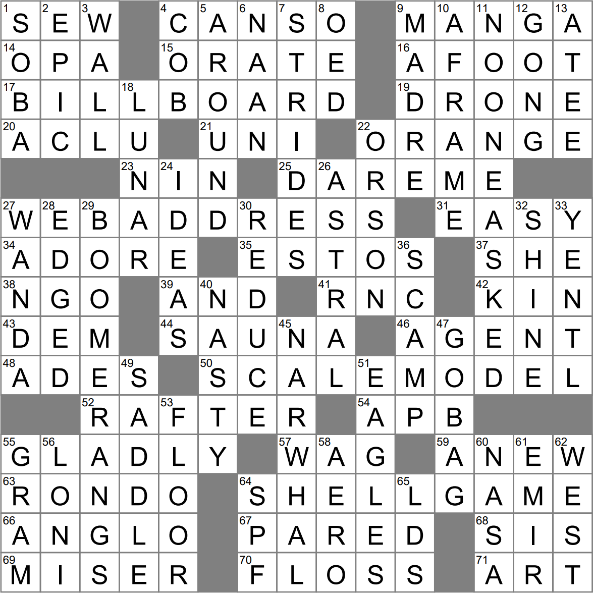 mind blowing art movement crossword clue