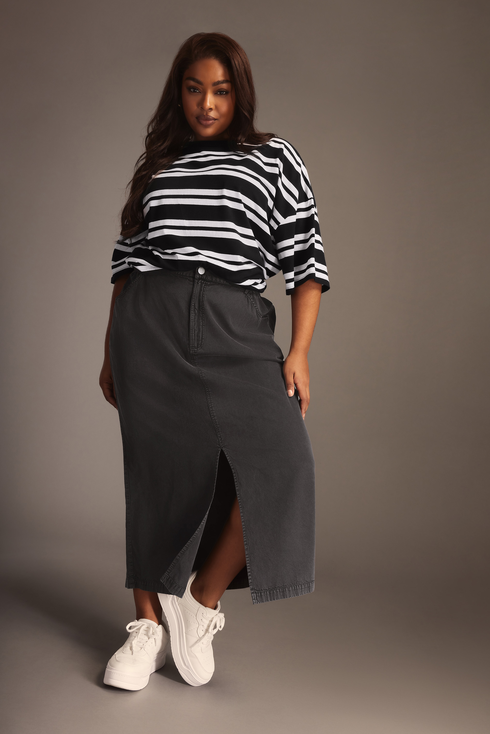 plus size jeans skirt