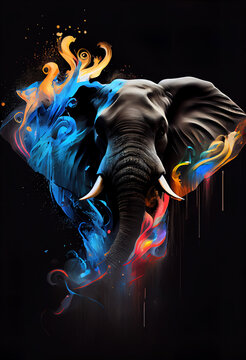 colorful elephant wallpaper