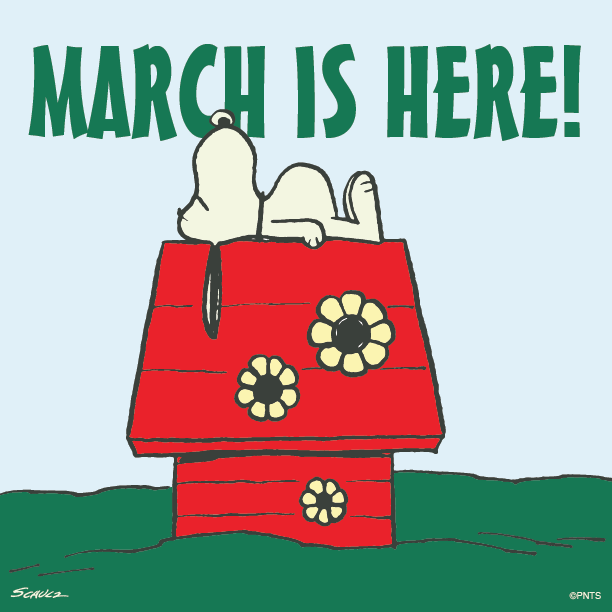 hello march snoopy
