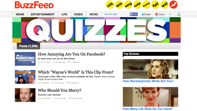 buzfeed quizes