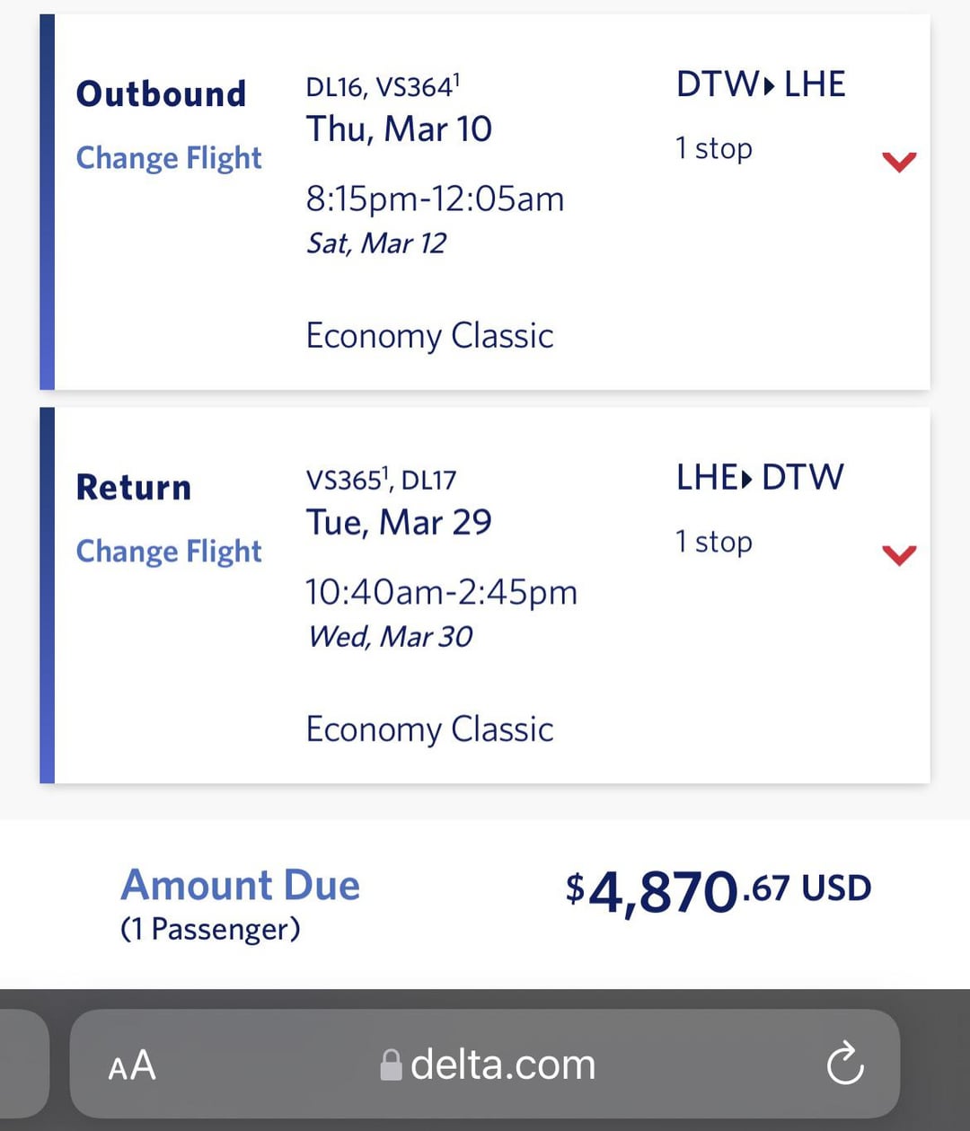 plane tickets to detroit