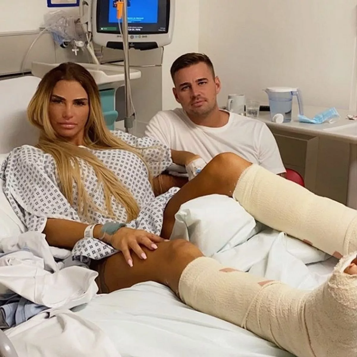 katie price broken feet