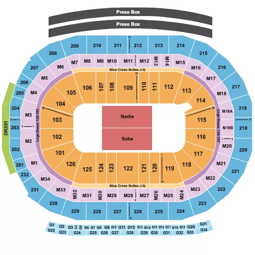 little caesars arena seat map