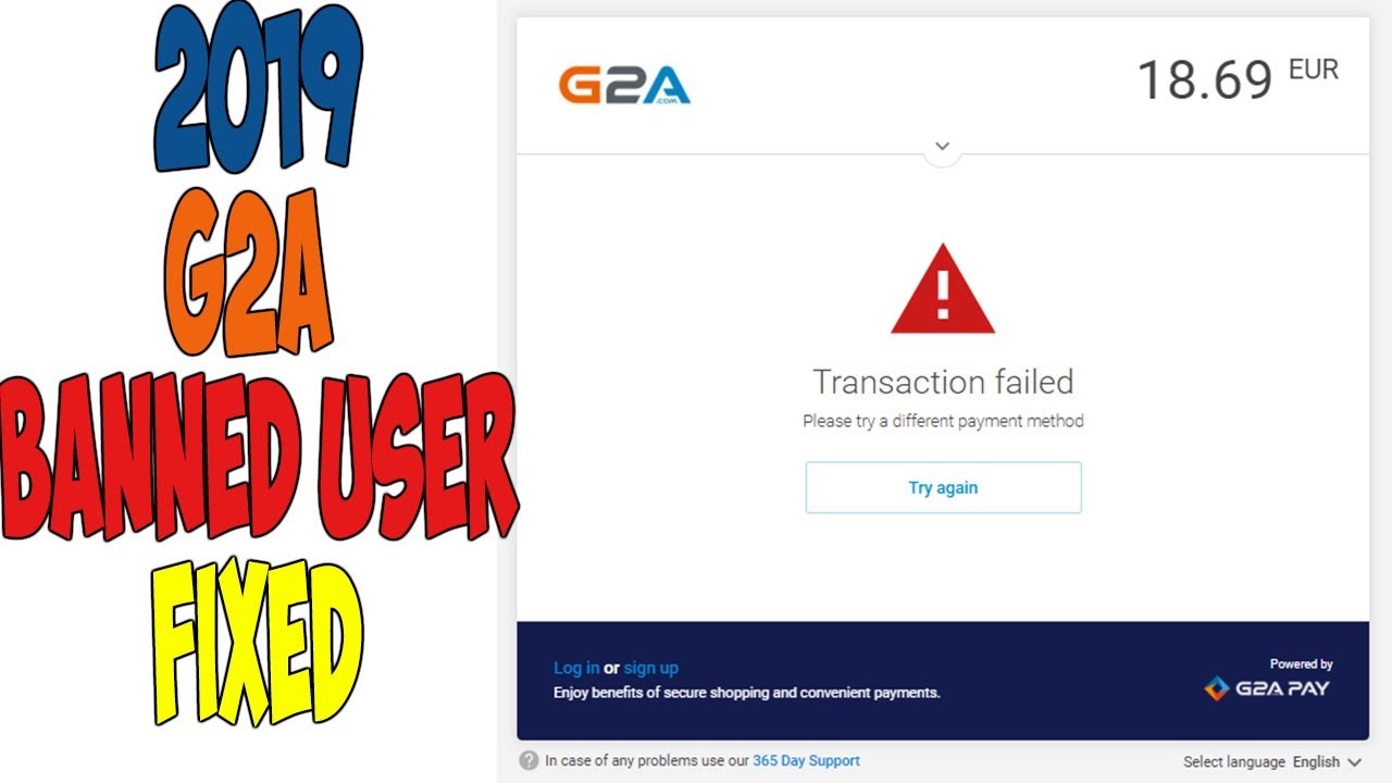 g2a rejecting payment