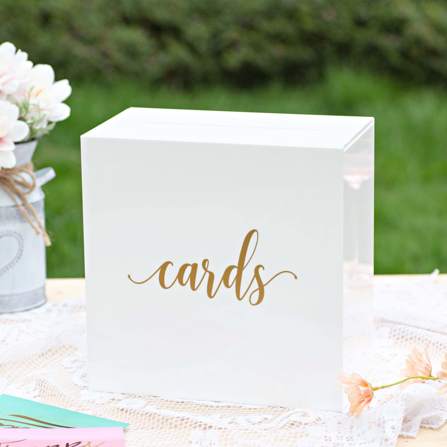 acrylic wedding card box