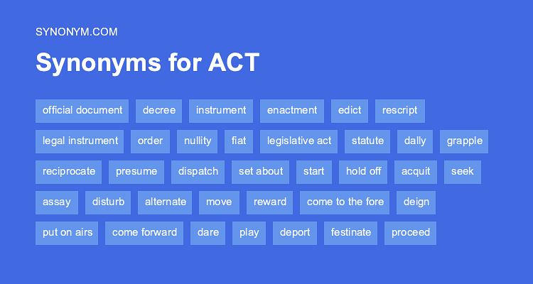 act thesaurus