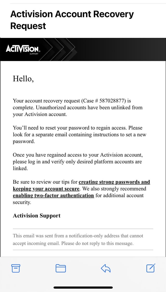 activision account recovery