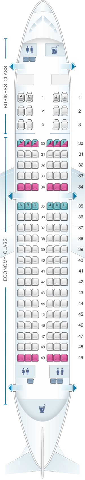 a320 seat map