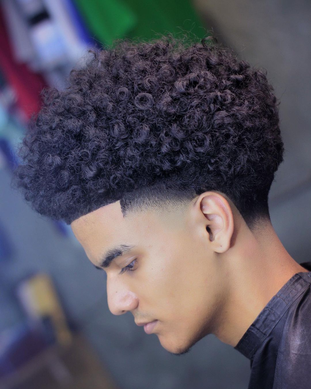 curly mid taper