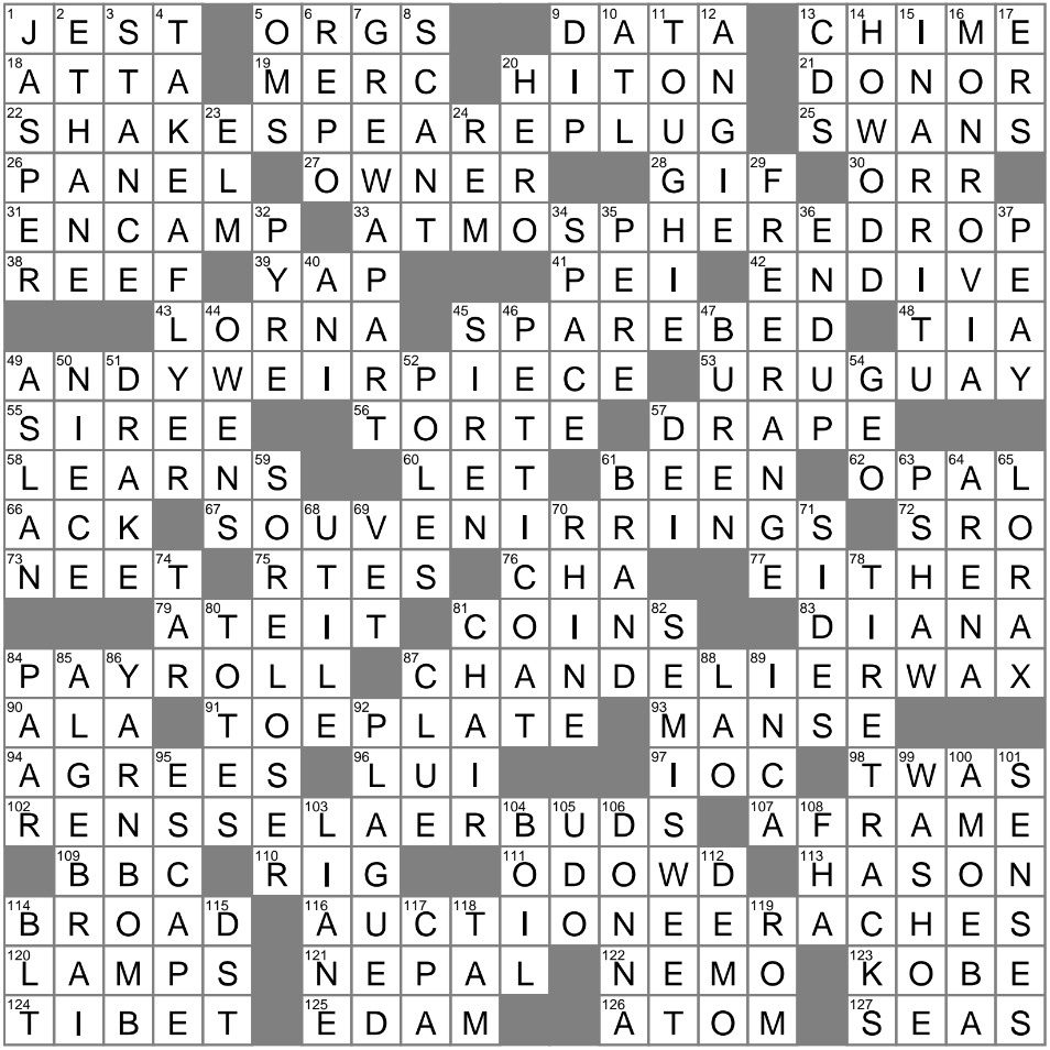 adoring crossword clue