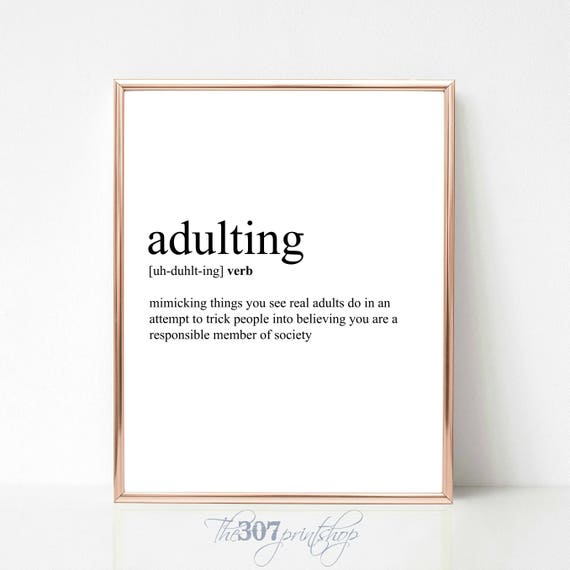 adulting significado