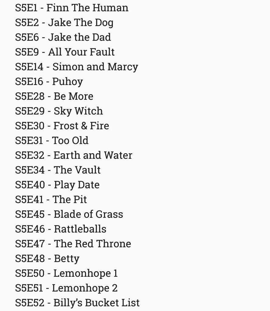 adventure time episode list