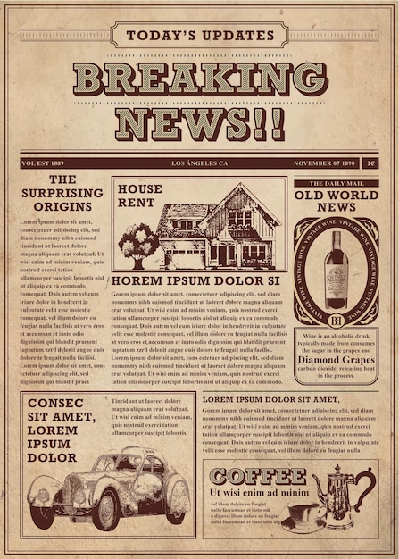 old newspaper template