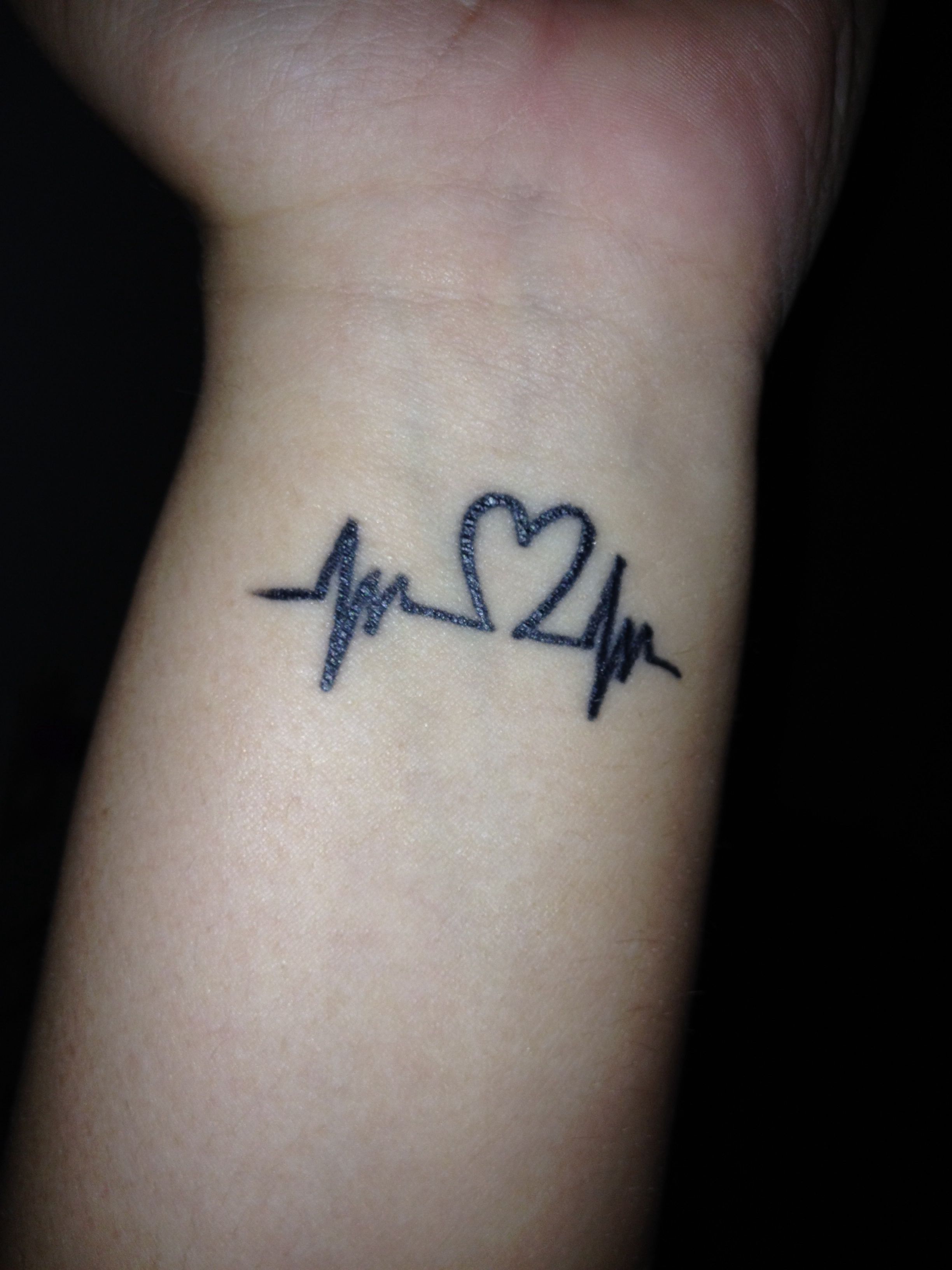 heartbeat wrist tattoo