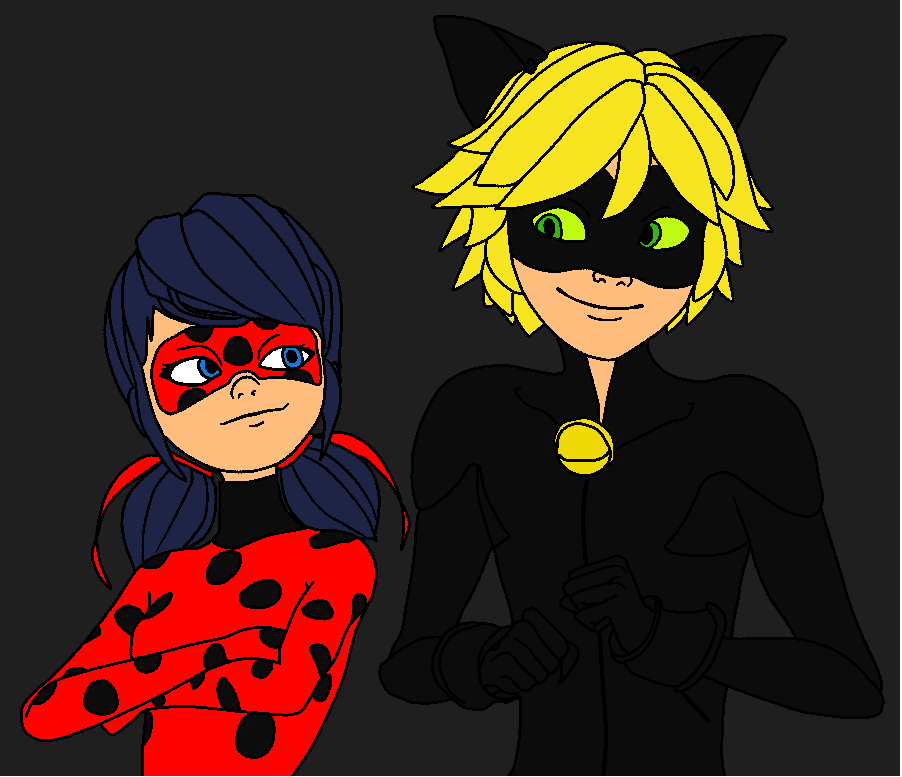 miraculous ladybug and cat noir colouring pages