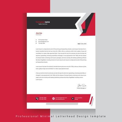 letterhead design vector