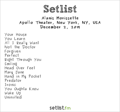 alanis morissette setlist