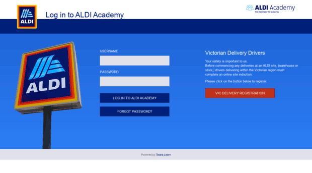 aldi academy log in