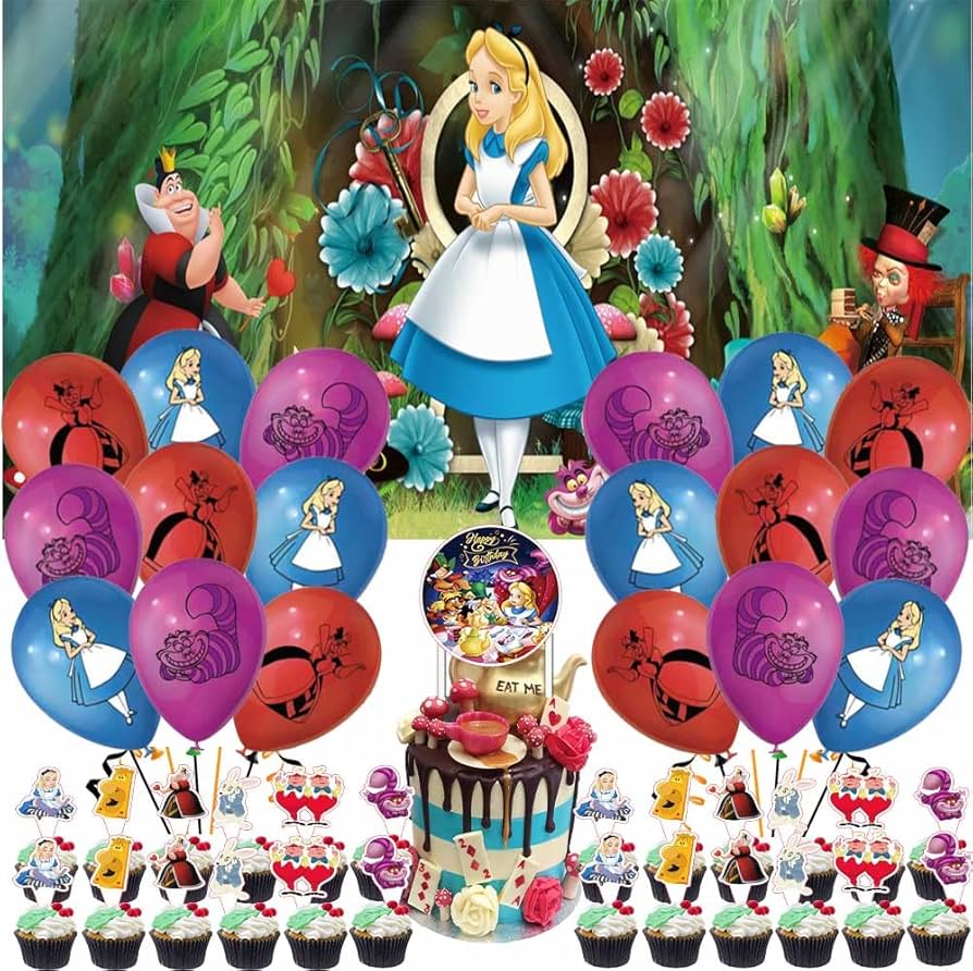 alice in wonderland themed party supplies