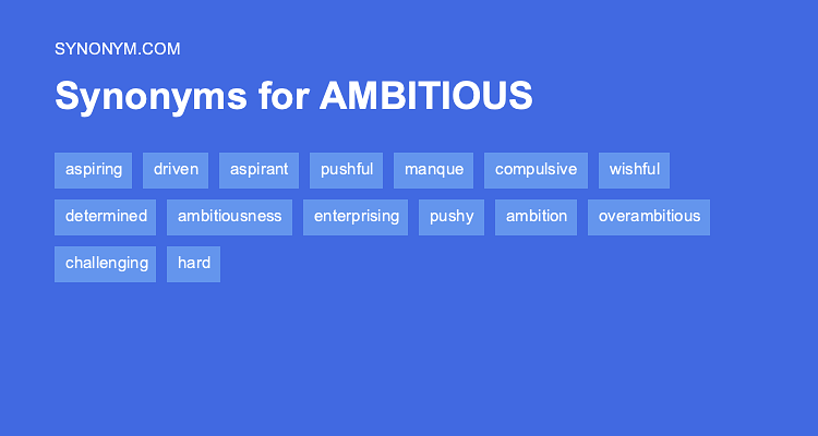 ambitious thesaurus