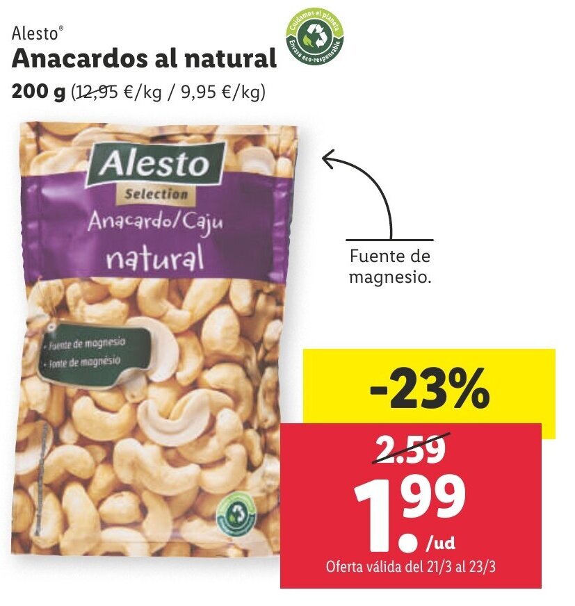 anacardos lidl precio