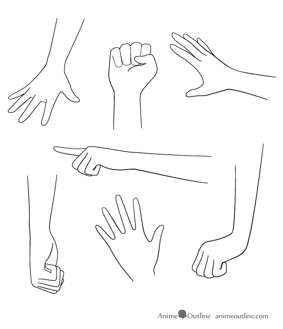 anime hands drawing