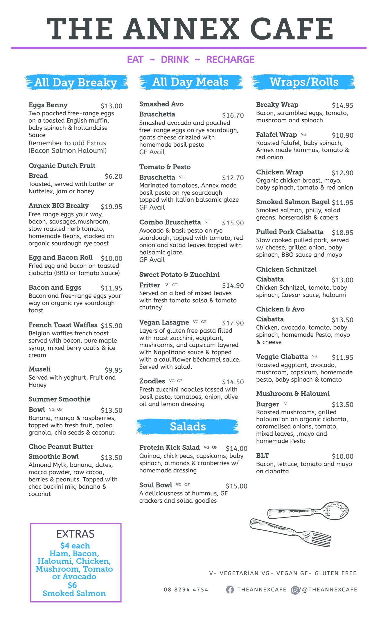 annex sports cafe menu