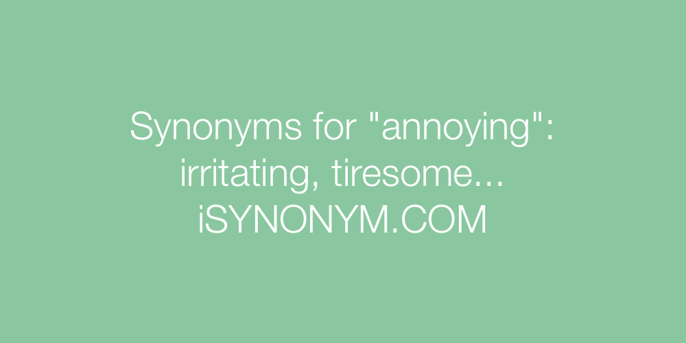 annoying synonym