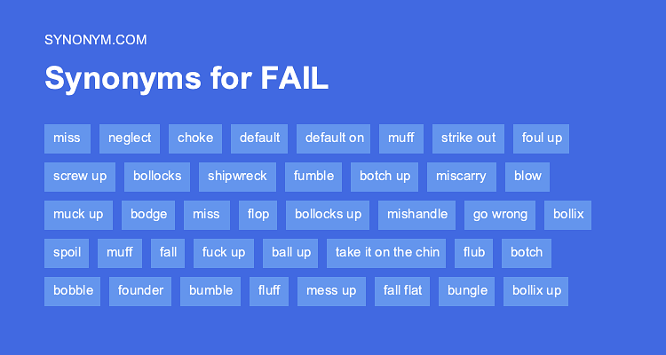 another word for failure