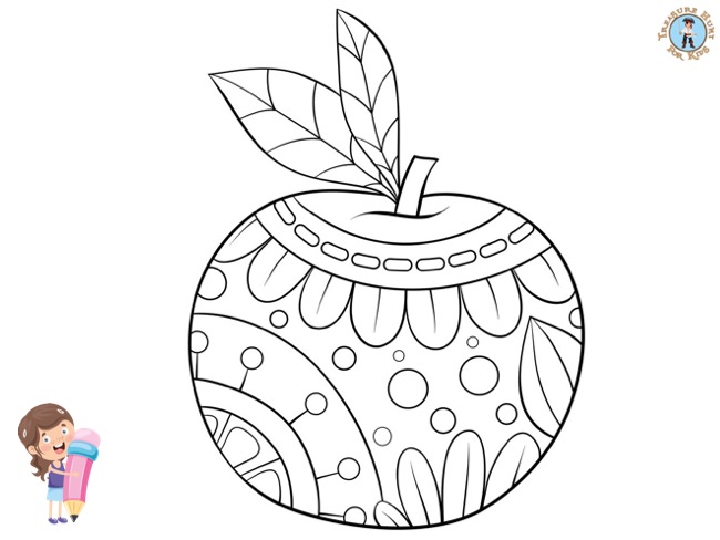 apple colouring pages