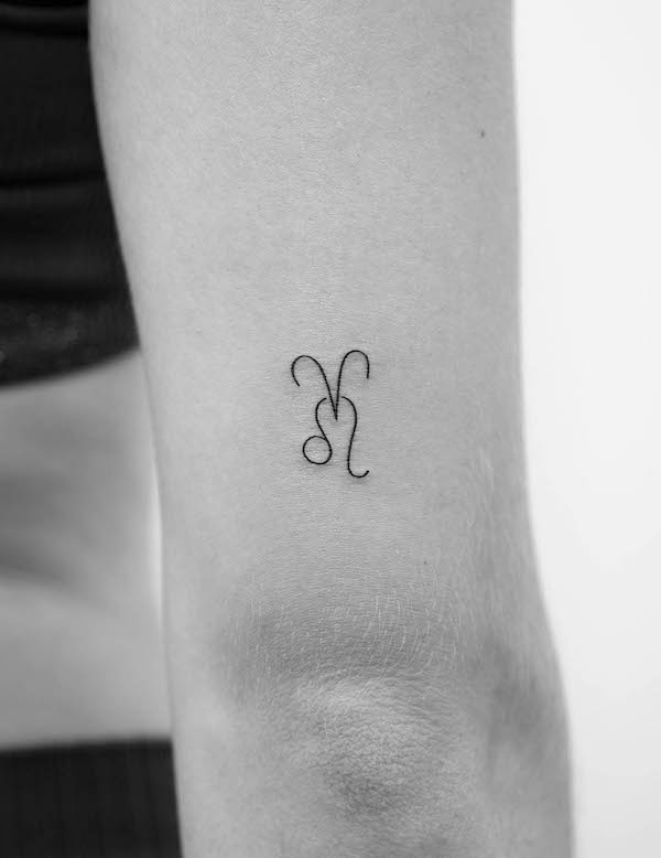 aries tattoo sign