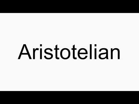 aristotelian pronunciation