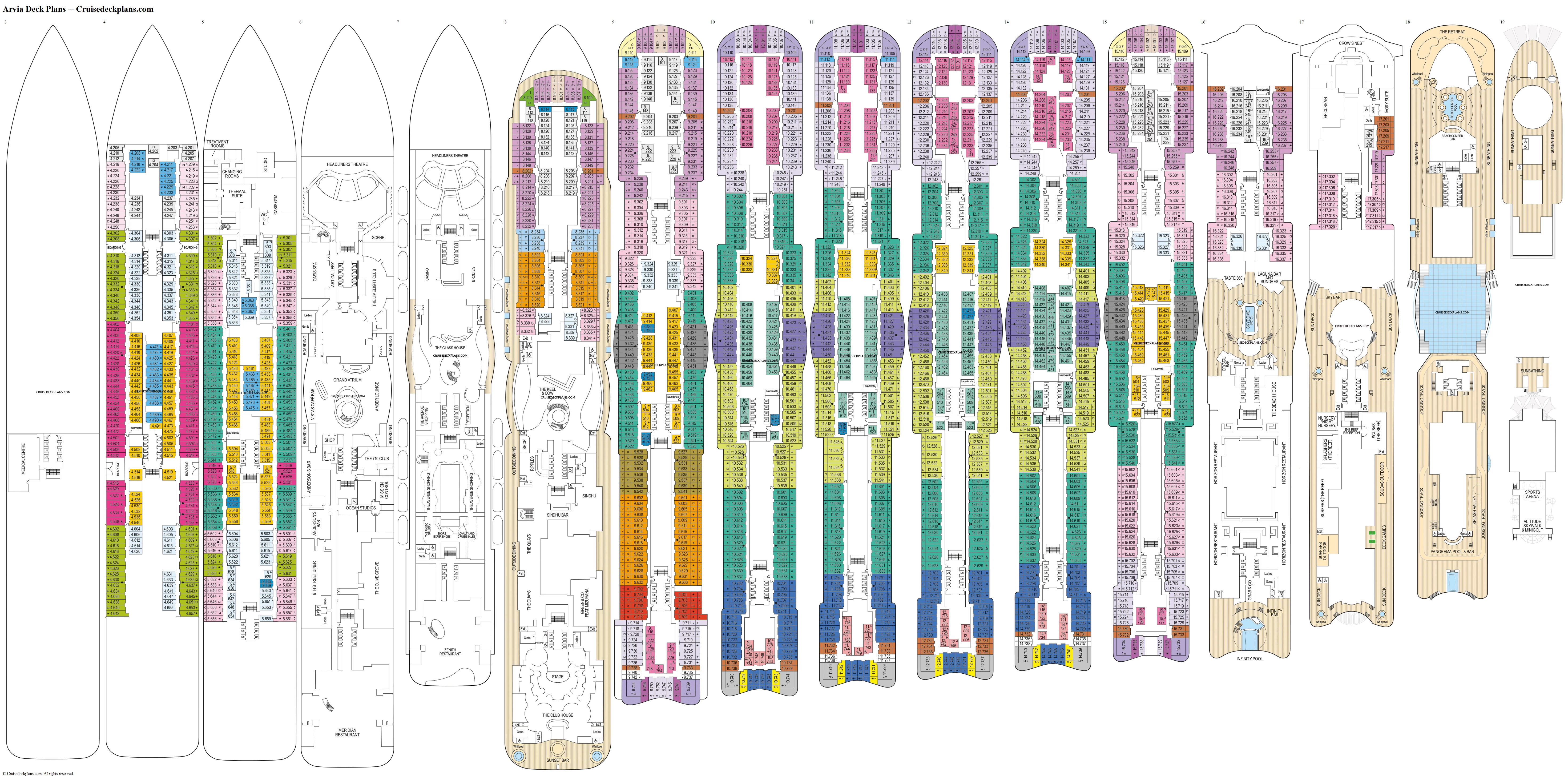 arvia ship deck plan