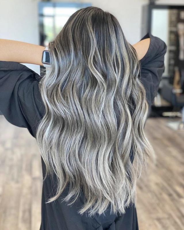 ash grey brown hair color