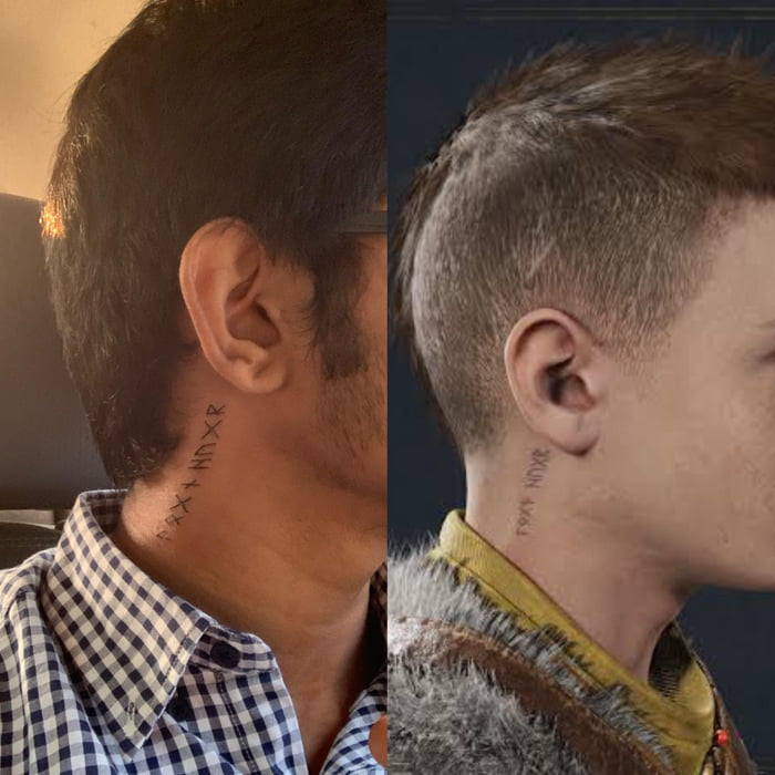 atreus tattoo neck