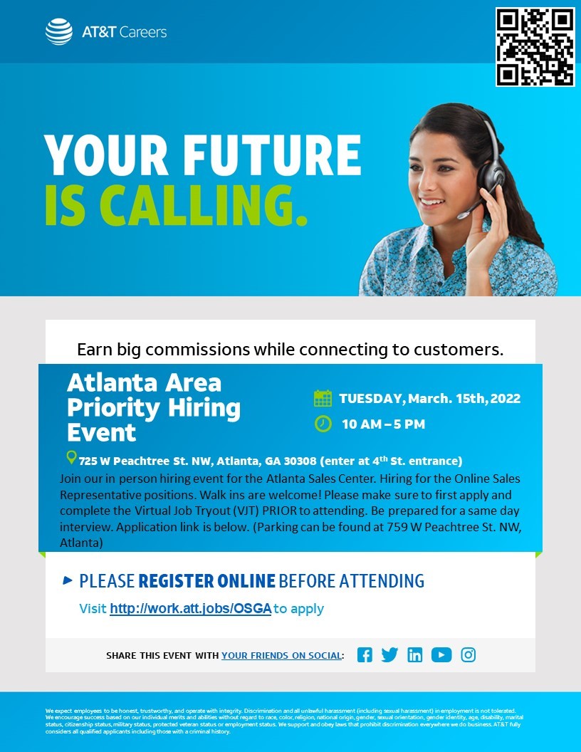 at&t jobs atlanta