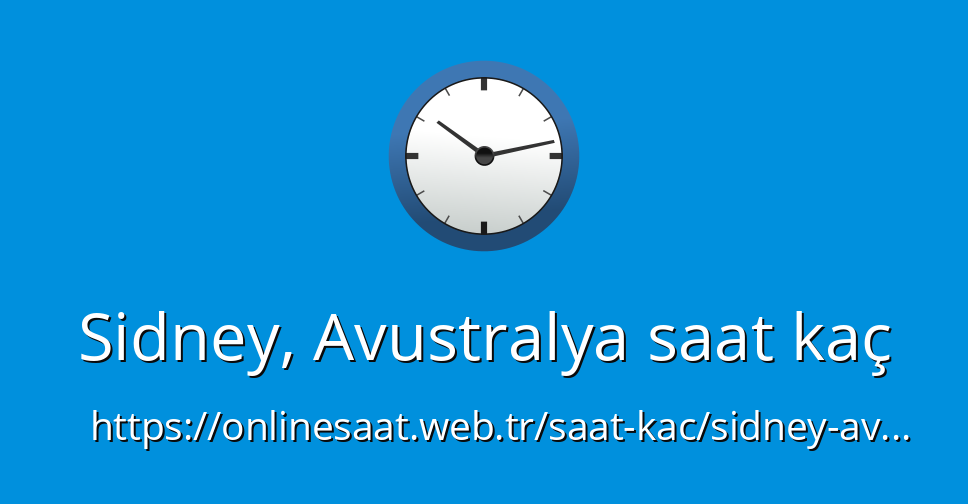 avustralya da saat kaç