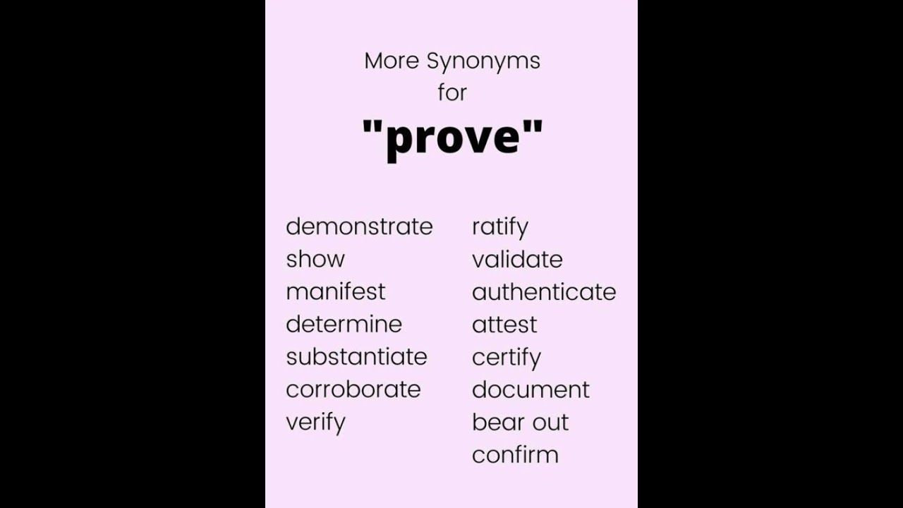 proofs synonym