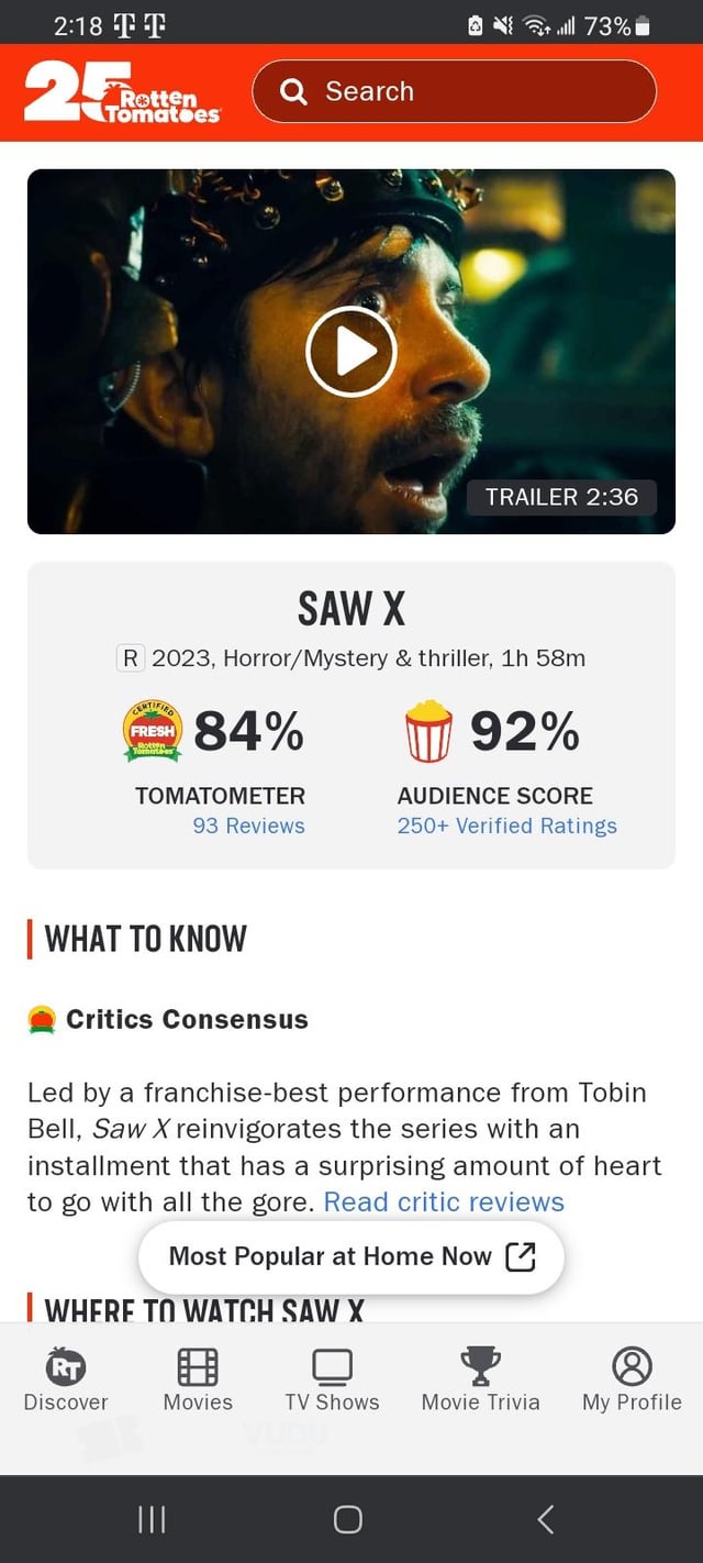 saw x rotten tomatoes