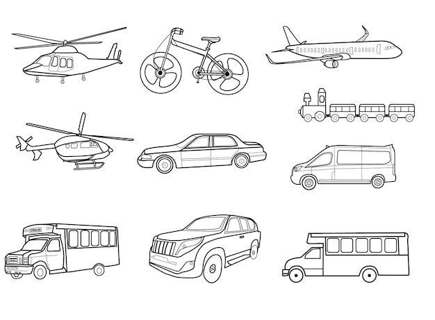 vehicles drawing pictures