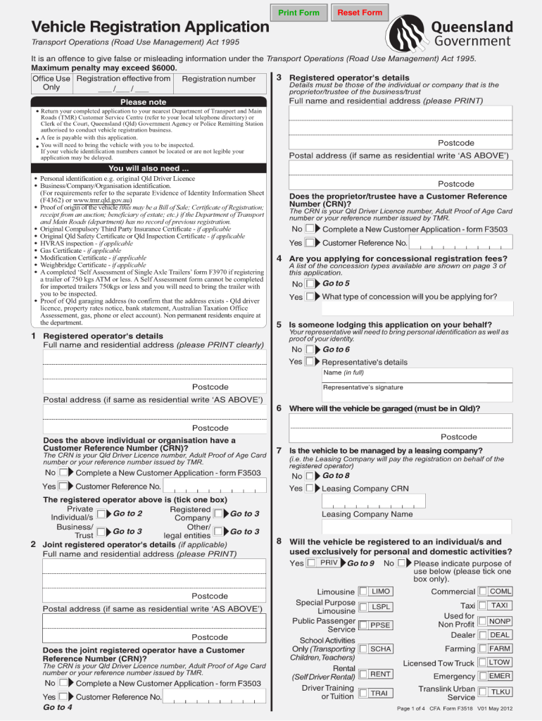 proof of vehicle ownership qld