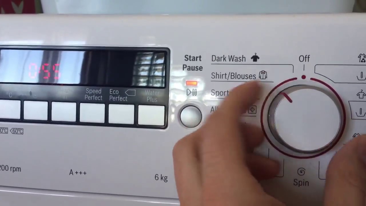 how to reset bosch washing machine serie 2