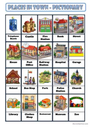 place in town worksheet